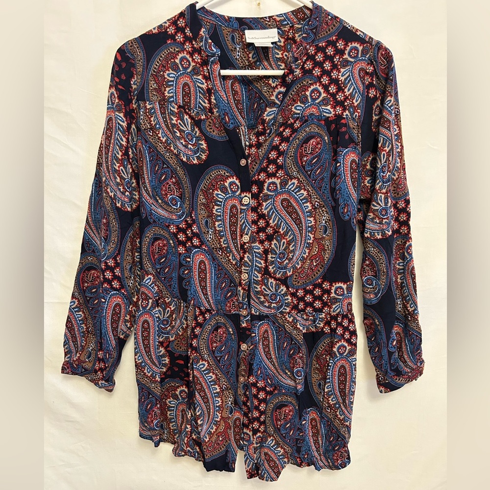 Soft Surroundings Boho Tunic Blouse Sizeβ Small Petite